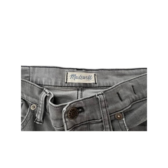 Designer Light Grey Madewell High Riser Skinny Jeans Dusty Wash SIZE 24 - Picture 4 of 8